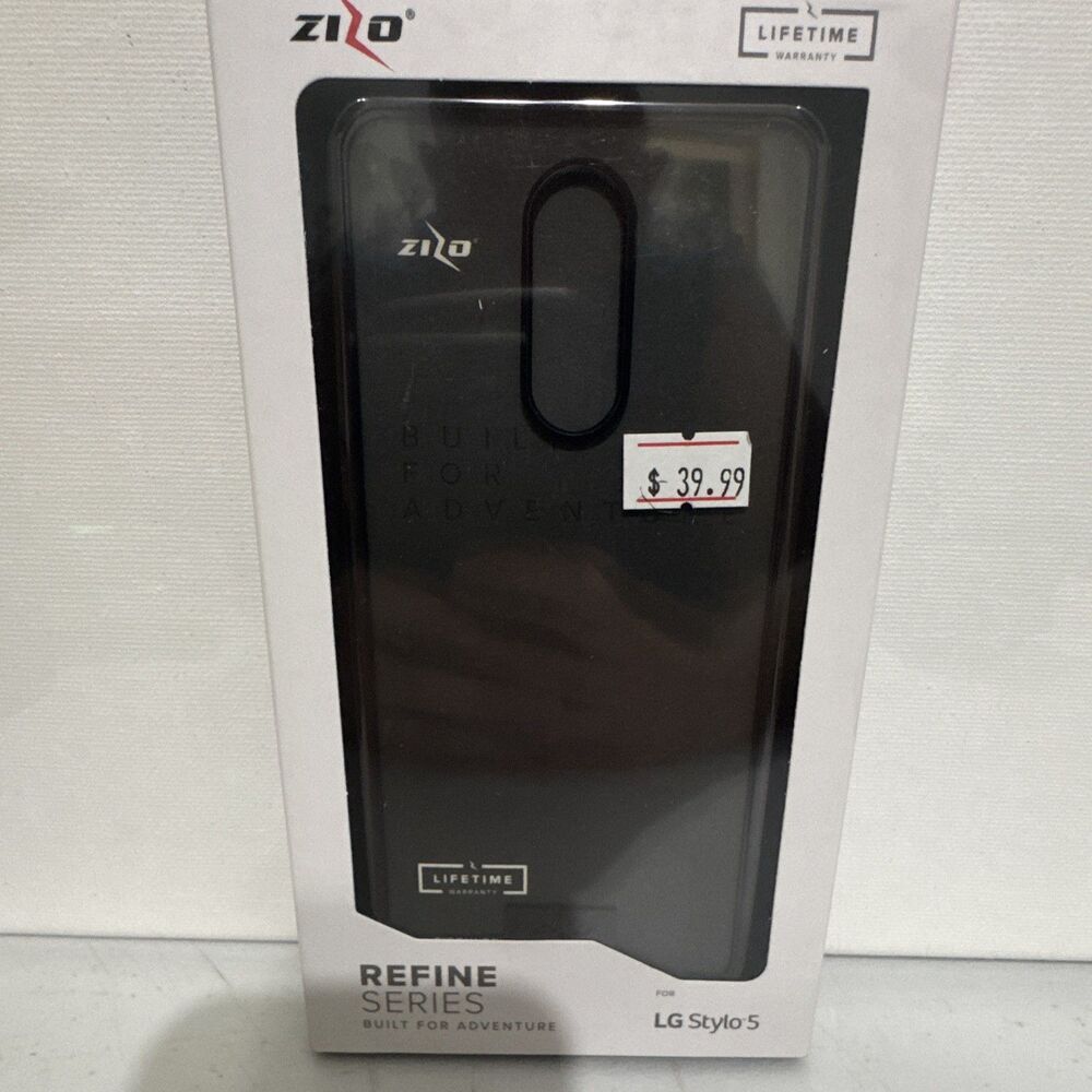 LG Stylo 5 Protective case. Zizo Refine Series Clear/Black
